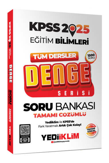 Yediiklim Yayınları 2025 KPSS Eğitim Bilimleri Tüm Dersler Denge Serisi Tamamı Çözümlü Soru Bankası - 1