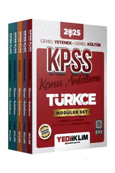 Yediiklim Yayınları 2025 KPSS GK-GY Konu Anlatımlı Modüler Set - 1