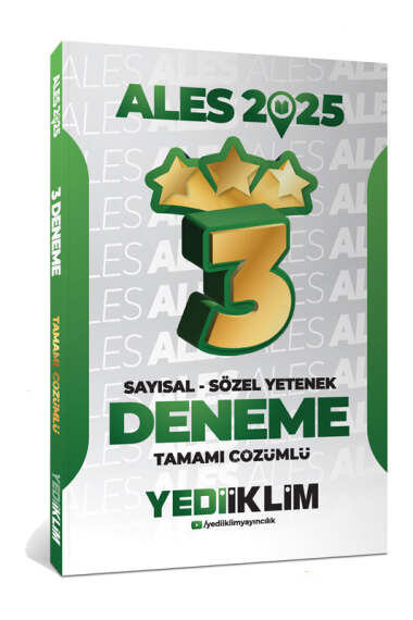 Yediiklim Yayınları 2025 ALES Sayısal Sözel Yetenek Tamamı Çözümlü 3 Yıldız Deneme - 1