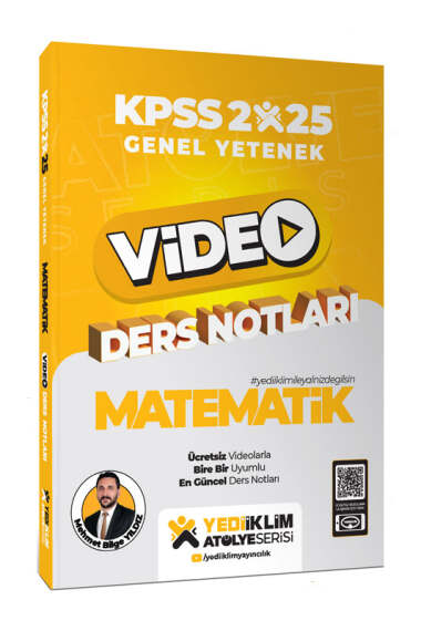 Yediiklim Yayınları 2025 KPSS Atölye Serisi Genel Yetenek Matematik Video Ders Notları - 1