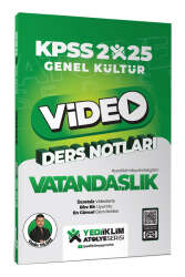 Yediiklim Yayınları 2025 KPSS Genel Kültür Vatandaşlık Video Ders Notları - Yediiklim Yayınları