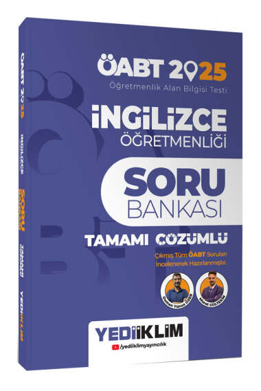 Yediiklim Yayınları 2025 ÖABT İngilizce Öğretmenliği Tamamı Çözümlü Soru Bankası - 1