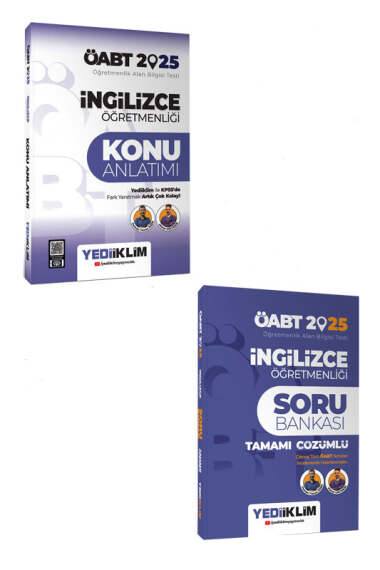 Yediiklim Yayınları 2025 ÖABT İngilizce Konu Anlatım ve Soru Bankası Seti - 1