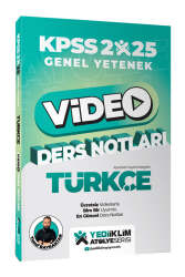 Yediiklim Yayınları 2025 KPSS Genel Yetenek Atölye Serisi Türkçe Video Ders Notları  - Yediiklim Yayınları