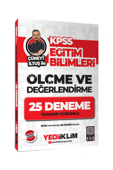 Yediiklim Yayınları KPSS Eğitim Bilimleri Ölçme ve Değerlendirme Cüneyt İltuş ile Tamamı Çözümlü 25 Deneme - 1