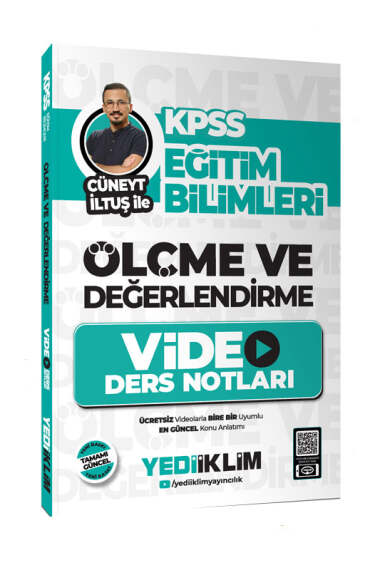 Yediiklim Yayınları KPSS Eğitim Bilimleri Ölçme ve Değerlendirme Cüneyt İltuş İle Video Ders Notları - 1