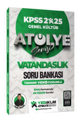 Yediiklim Yayınları 2025 KPSS Genel Kültür Atölye Serisi Vatandaşlık Tamamı Video Çözümlü Soru Bankası - Yediiklim Yayınları
