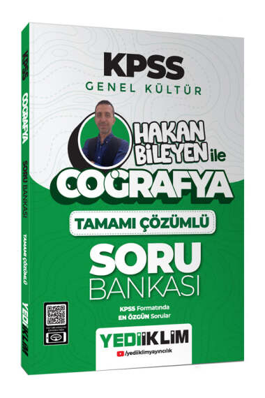 Yediiklim Yayınları 2025 KPSS Genel Kültür Coğrafya Hakan Bileyen İle Tamamı Çözümlü Soru Bankası - 1