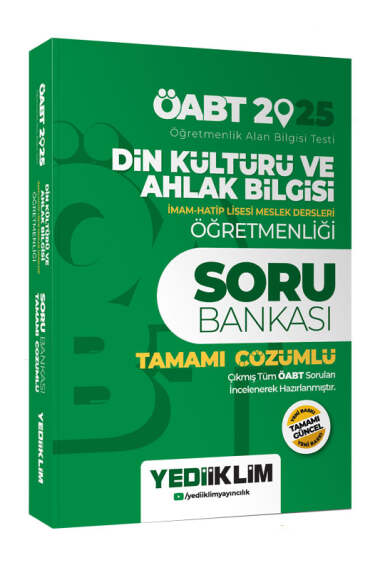 Yediiklim Yayınları 2025 Din Kültürü Ve Ahlak Bilgisi Öğretmenliği Tamamı Çözümlü Soru Bankası - 1