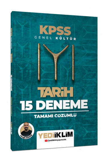 Yediiklim Yayınları KPSS Genel Kültür KAYI Tarih Tamamı Çözümlü 15 Deneme  - 1