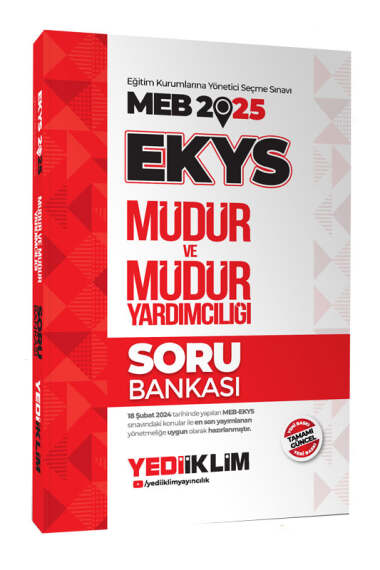 Yediiklim Yayınları 2025 MEB EKYS Müdür ve Müdür Yardımcılığı Soru Bankası - 1