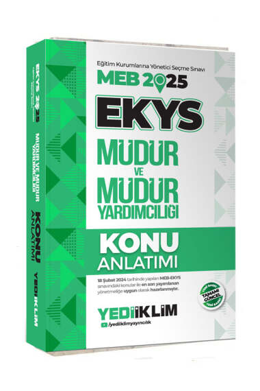 Yediiklim Yayınları 2025 MEB EKYS Müdür ve Müdür Yardımcılığı Konu Anlatımı  - 1