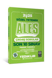 Yediiklim Yayınları 2025 ALES Master Serisi Sözel Yetenek Tamamı Çözümlü Son 10 Sınav Çıkmış Sorular - Yediiklim Yayınları