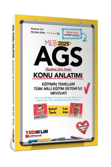 Yediiklim Yayınları 2025 MEB-AGS Eğitimin Temelleri Türk Milli Eğitim Sistemi ile Mevzuatı Konu Anlatımı - 1