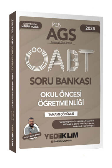 Yediiklim Yayınları 2025 MEB AGS ÖABT Okul Öncesi Öğretmenliği Tamamı Çözümlü Soru Bankası - 1