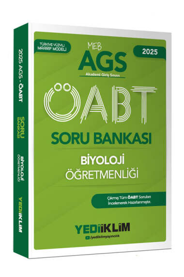 Yediiklim Yayınları 2025 MEB AGS ÖABT Biyoloji Öğretmenliği Soru Bankası  - 1