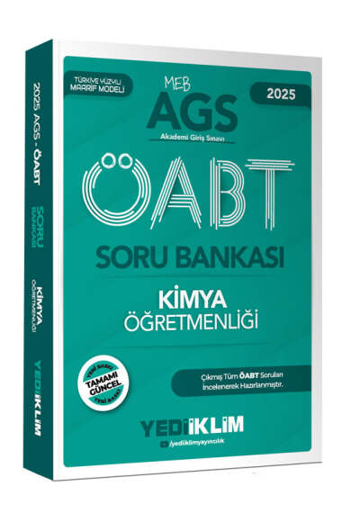 Yediiklim Yayınları 2025 MEB AGS ÖABT Kimya Öğretmenliği Soru Bankası  - 1