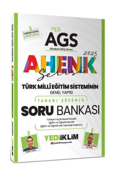 Yediiklim Yayınları 2025 MEB AGS Ahenk Serisi Türk Milli Eğitim Sisteminin Genel Yapısı Tamamı Çözümlü Soru Bankası - 1