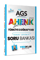 Yediiklim Yayınları 2025 MEB AGS Ahenk Serisi Türkiye Coğrafyası Tamamı Çözümlü Soru Bankası - Yediiklim Yayınları
