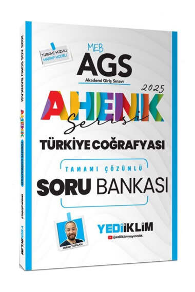 Yediiklim Yayınları 2025 MEB AGS Ahenk Serisi Türkiye Coğrafyası Tamamı Çözümlü Soru Bankası - 1