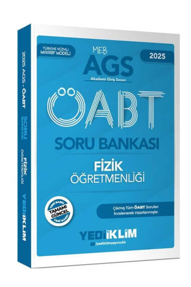 Yediiklim Yayınları 2025 MEB AGS ÖABT Fizik Öğretmenliği Soru Bankası - 1