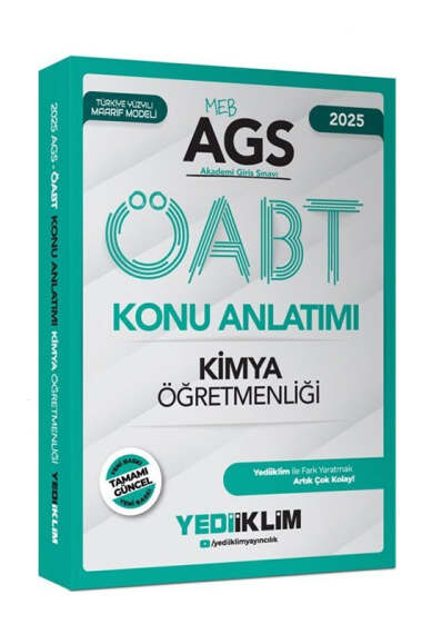 Yediiklim Yayınları 2025 MEB AGS ÖABT Kimya Öğretmenliği Konu Anlatımı - 1