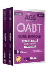 Yediiklim Yayınları 2025 MEBS AGS ÖABT Fen Bilimleri Öğretmenliği Tamamı Çözümlü Soru Bankası (2 Cilt) - Yediiklim Yayınları