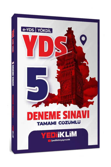 Yediiklim Yayınları 2025 E-YDS YÖKDİL YDS Tamamı Çözümlü 5 Deneme - 1