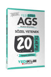 Yediiklim Yayınları 2025 MEB AGS Sözel Yetenek Tamamı Çözümlü 20 Deneme - Yediiklim Yayınları