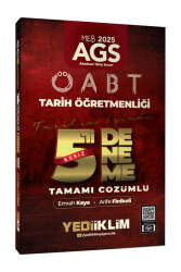 Yediiklim Yayınları 2025 MEB AGS ÖABT Tarih Öğretmenliği Tamamı Çözümlü Tarihin İzinde Eşsiz 5'li Deneme - Yediiklim Yayınları