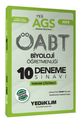 Yediiklim Yayınları 2025 MEB AGS ÖABT Biyoloji Öğretmenliği Tamamı Çözümlü 10 Deneme Sınavı - Yediiklim Yayınları