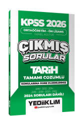 Yediiklim Yayınları KPSS 2026 Ortaöğretim-Önlisans Tarih Konularına Göre Çıkmış Sorular - Yediiklim Yayınları