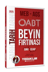 Yediiklim Yayınları 2025 MEB-AGS ÖABT Tarih Beyin Fırtınası (Soru-Cevap) - Yediiklim Yayınları