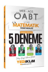 Yediiklim Yayınları 2025 MEB-AGS ÖABT VİP Lise Matematik Öğretmenliği Tamamı Çözümlü 5 Deneme Sınavı - Yediiklim Yayınları
