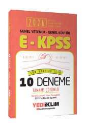 Yediiklim Yayınları 2026 E-KPSS Genel Kültür Genel Yetenek Tüm Adaylar İçin Tamamı Çözümlü 10 Deneme - Yediiklim Yayınları