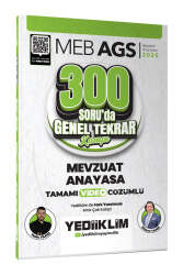 Yediiklim Yayınları 2025 MEB-AGS Mevzuat Anayasa 300 Soruda Tamamı Video Çözümlü Genel Tekrar Kamp - Yediiklim Yayınları