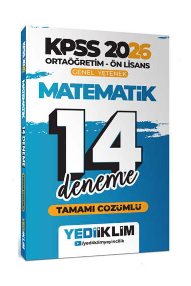 Yediiklim Yayınları 2026 KPSS Ortaöğretim Ön Lisans Genel Yetenek Matematik Tamamı Çözümlü 14 Deneme - 1