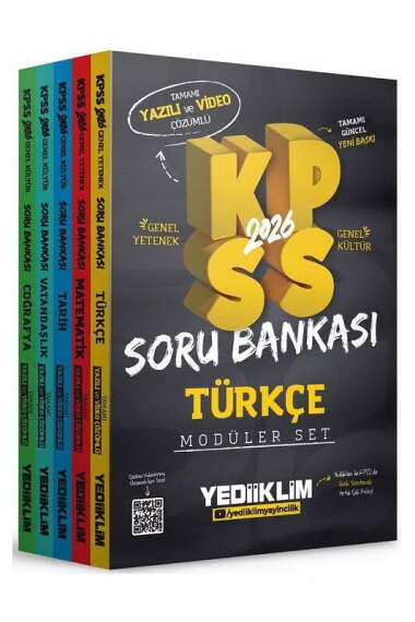 Yediiklim Yayınları 2026 KPSS GK-GY Tüm Dersler Soru Bankası Modüler Set - 1