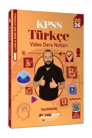 Yediiklim Yayınları 2026 KPSS Genel Yetenek Atölye Serisi Türkçe Video Ders Notları - 1
