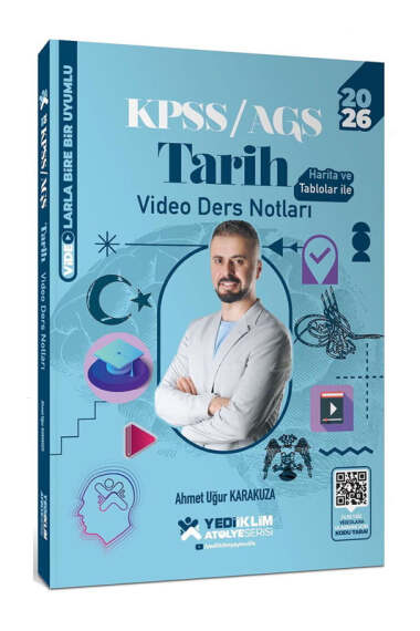 Yediiklim Yayınları 2026 KPSS Genel Kültür Atölye Serisi Tarih Video Ders Notları - 1