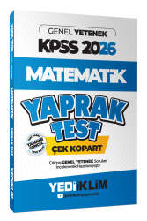 Yediiklim Yayınları 2026 KPSS Genel Yetenek Matematik Çek Kopart Yaprak Test - Yediiklim Yayınları