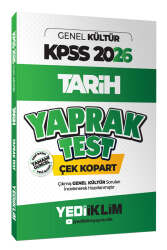 Yediiklim Yayınları 2026 KPSS-AGS Genel Kültür Tarih Çek Kopart Yaprak Test - Yediiklim Yayınları