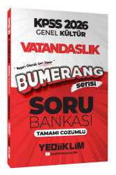 Yediiklim Yayınları 2026 KPSS Genel Kültür Bumerang Vatandaşlık Tamamı Çözümlü Soru Bankası - Yediiklim Yayınları