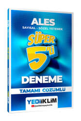Yediiklim Yayınları 2026 ALES Sayısal - Sözel Yetenek Tamamı Çözümlü Süper 5`li Deneme  - Yediiklim Yayınları