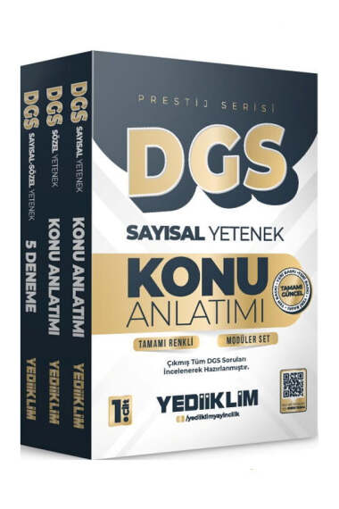Yediiklim Yayınları 2026 DGS Prestij Serisi Tamamı Renkli Konu Anlatımı Modüler Set - 1