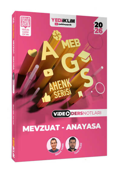 Yediiklim Yayınları 2026 MEB AGS Ahenk Serisi Mevzuat - Anayasa Video Ders Notları - 1