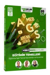 Yediiklim Yayınları 2026 MEB AGS Ahenk Serisi Eğitimin Temelleri Eğitimle İlgili Temel Kavramlar ve Kuramlar Video Ders Notları - Yediiklim Yayınları