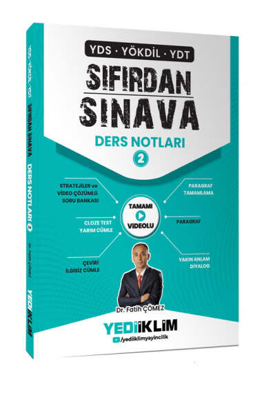 Yediiklim Yayınları YDS YÖKDİL YDT Sıfırdan Sınava Tamamı Videolu Ders Notları 2.Kitap - 1