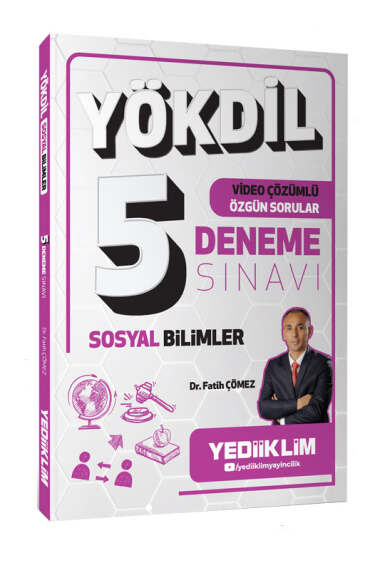 Yediiklim Yayınları YÖKDİL Sosyal Bilimler Video Çözümlü Özgün Sorular 5 Deneme Sınavı - 1