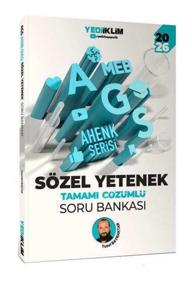 Yediiklim Yayınları 2026 MEB AGS Ahenk Serisi Sözel Yetenek Tamamı Çözümlü Soru Bankası - 1